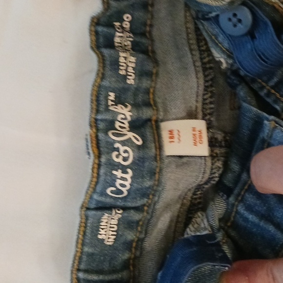 ❤️ Cat & Jack Distressed Sequin Girls Jeans Size 18 Months - Picture 8 of 11